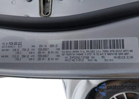 2018 Dodge Journey Se Awd from USA, damaged, VIN 3C4PDDAG8JT167488